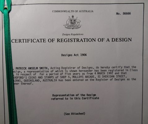Certificate of Registration of a Design